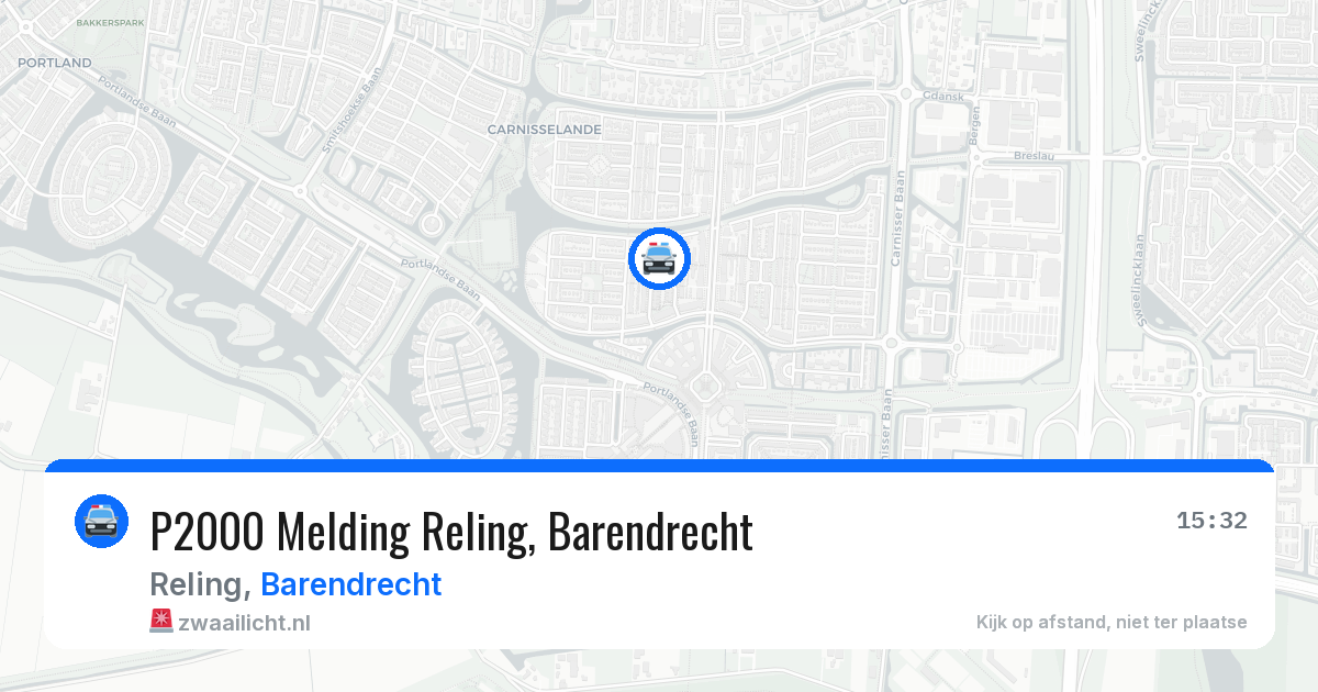 P2000 Melding Reling, Barendrecht — 4 jul 2026