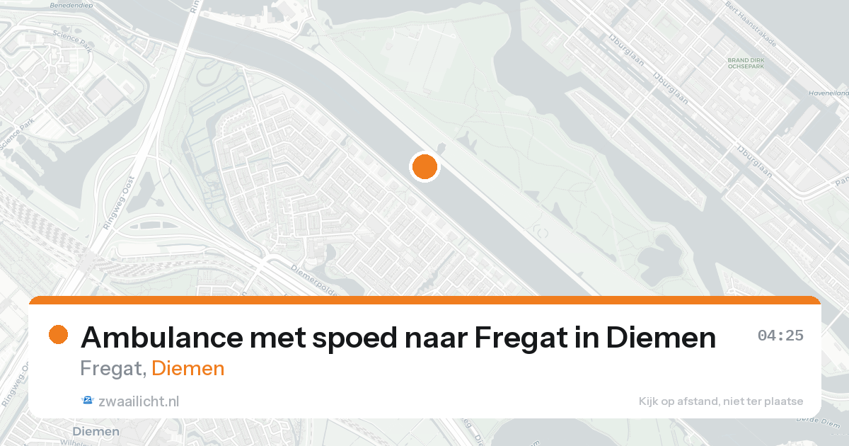 Ambulance met spoed naar Fregat in Diemen — 18 aug 2026