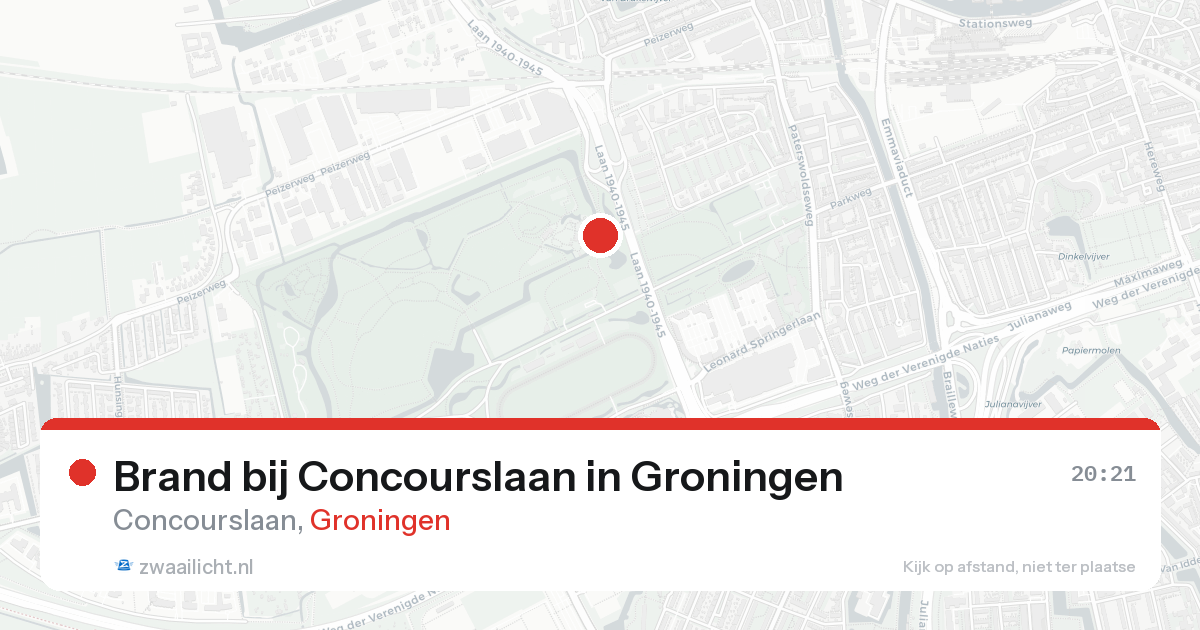 Brand bij Concourslaan in Groningen — 19 aug 2026