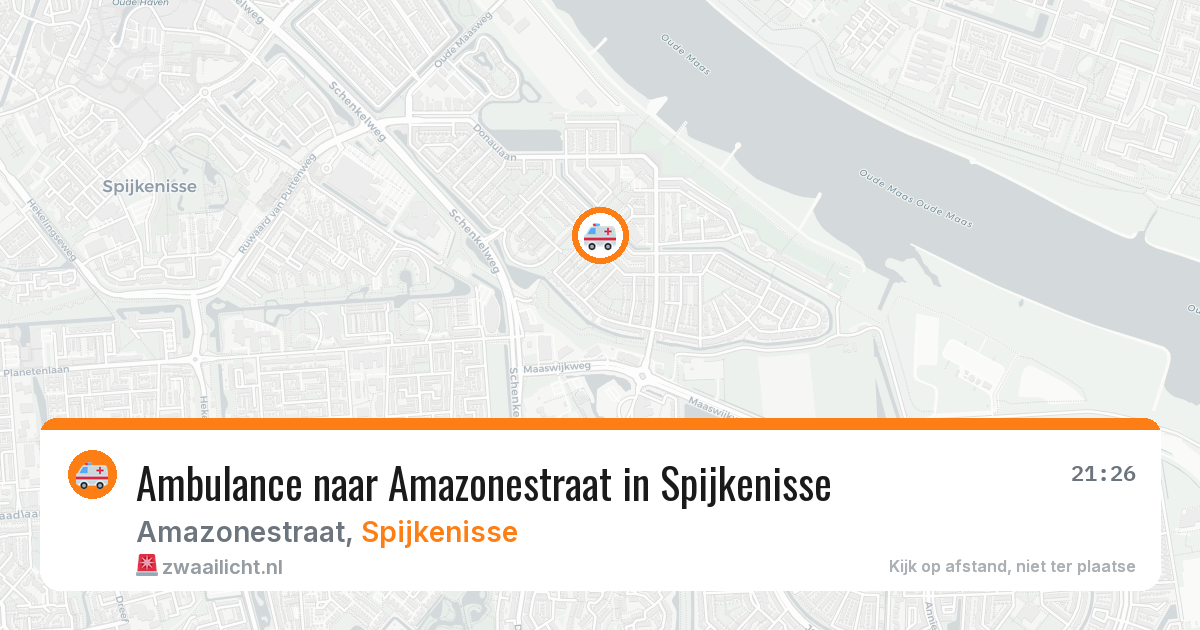 Ambulance naar Amazonestraat in Spijkenisse — 8 jul 2026