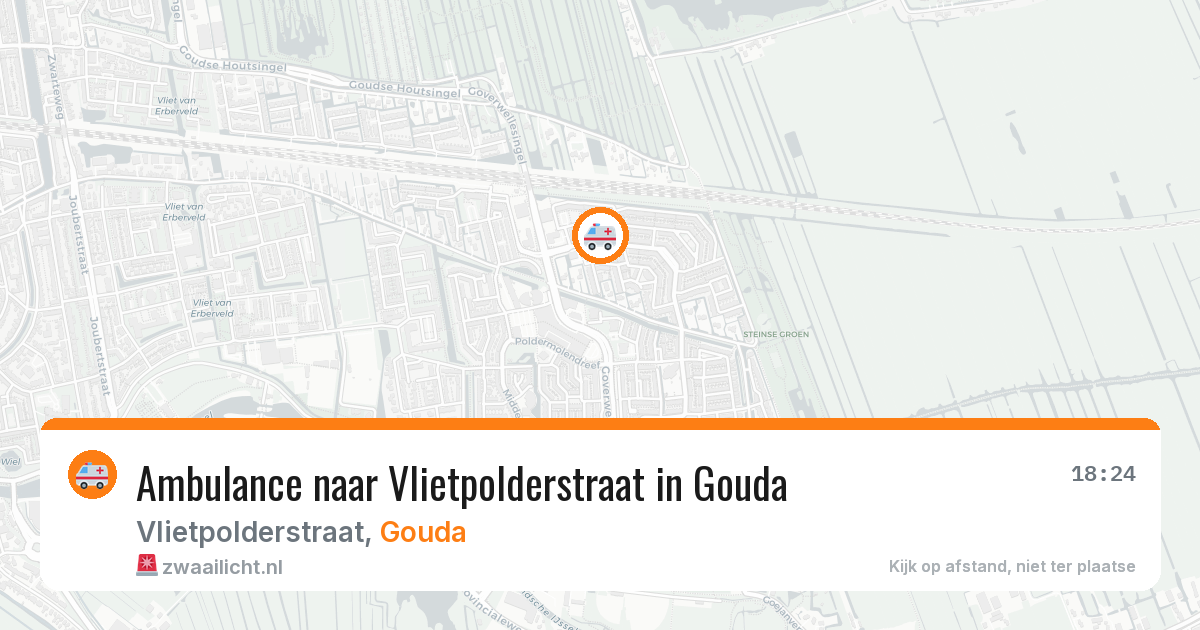 Ambulance naar Vlietpolderstraat in Gouda — 1 jul 2026