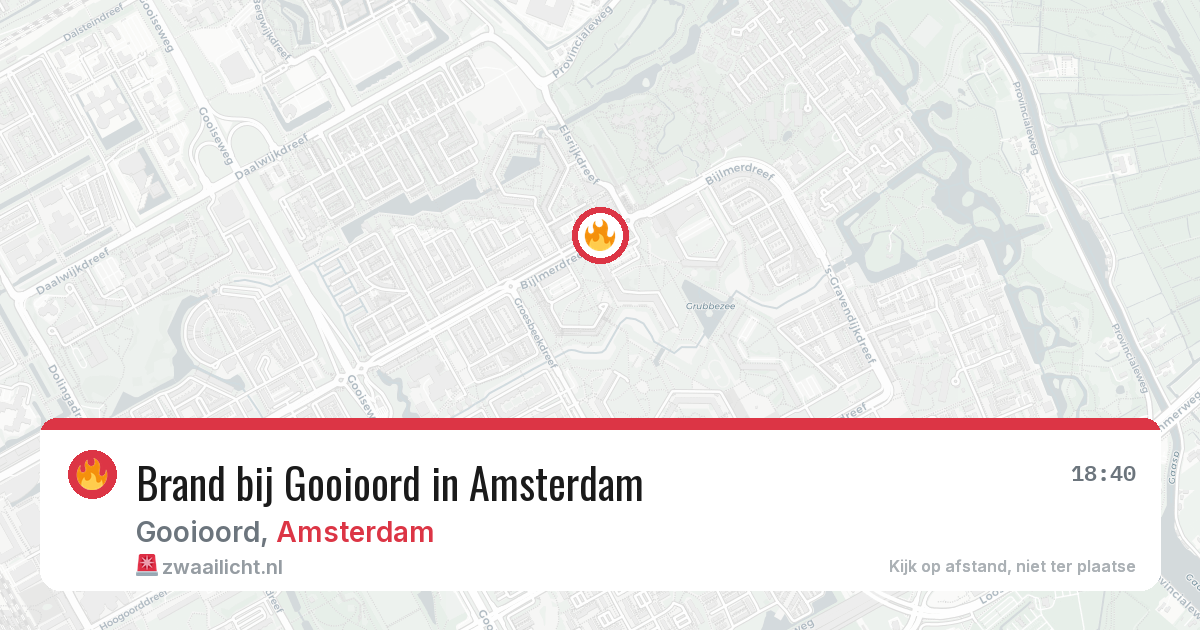 Brand bij Gooioord in Amsterdam — 13 apr 2026