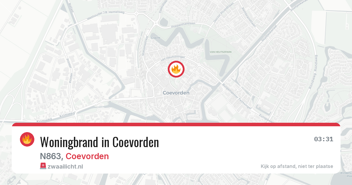 Woningbrand in Coevorden — 19 jun 2026