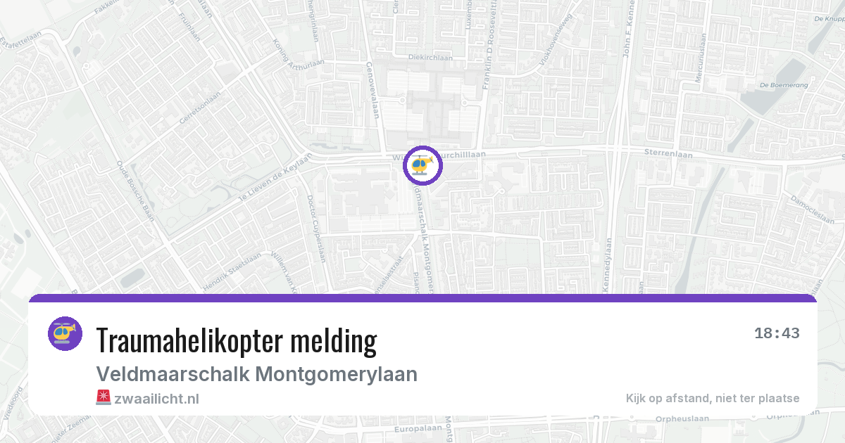 Traumahelikopter melding — 24 jun 2026