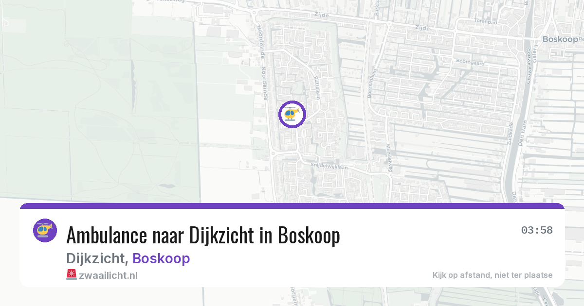 Ambulance naar Dijkzicht in Boskoop — 29 jun 2026