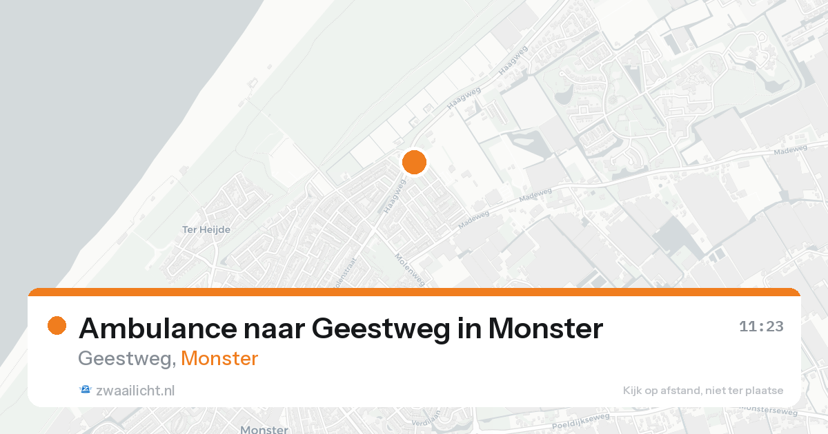 Ambulance naar Geestweg in Monster — 22 aug 2026