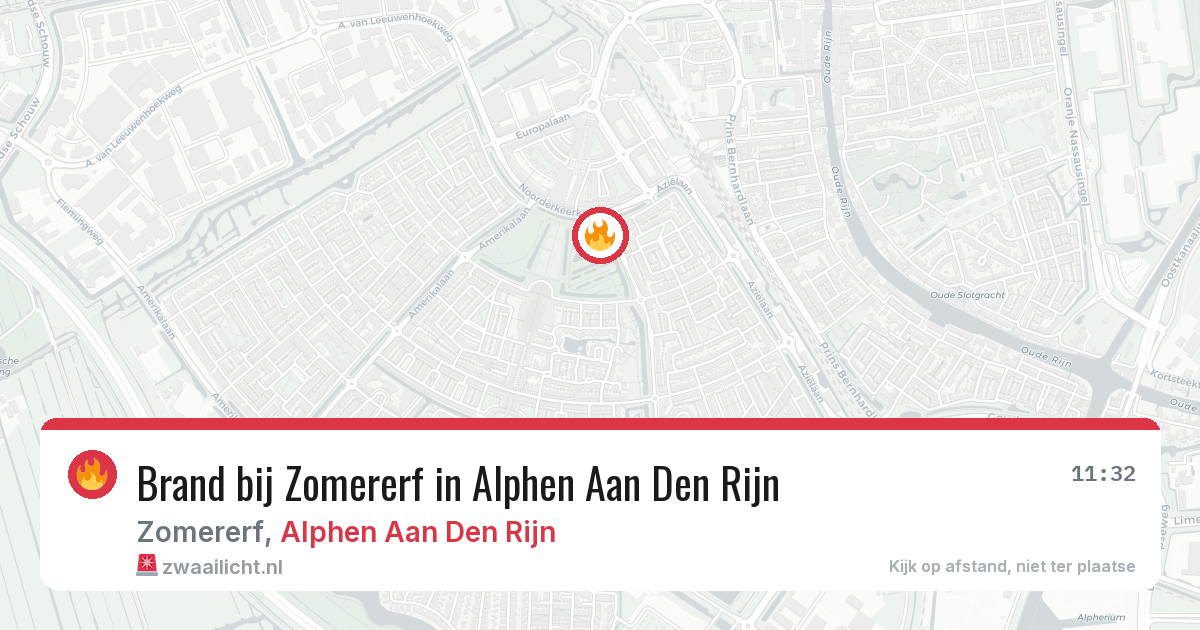 Brand bij Zomererf in Alphen Aan Den Rijn — 22 jun 2026