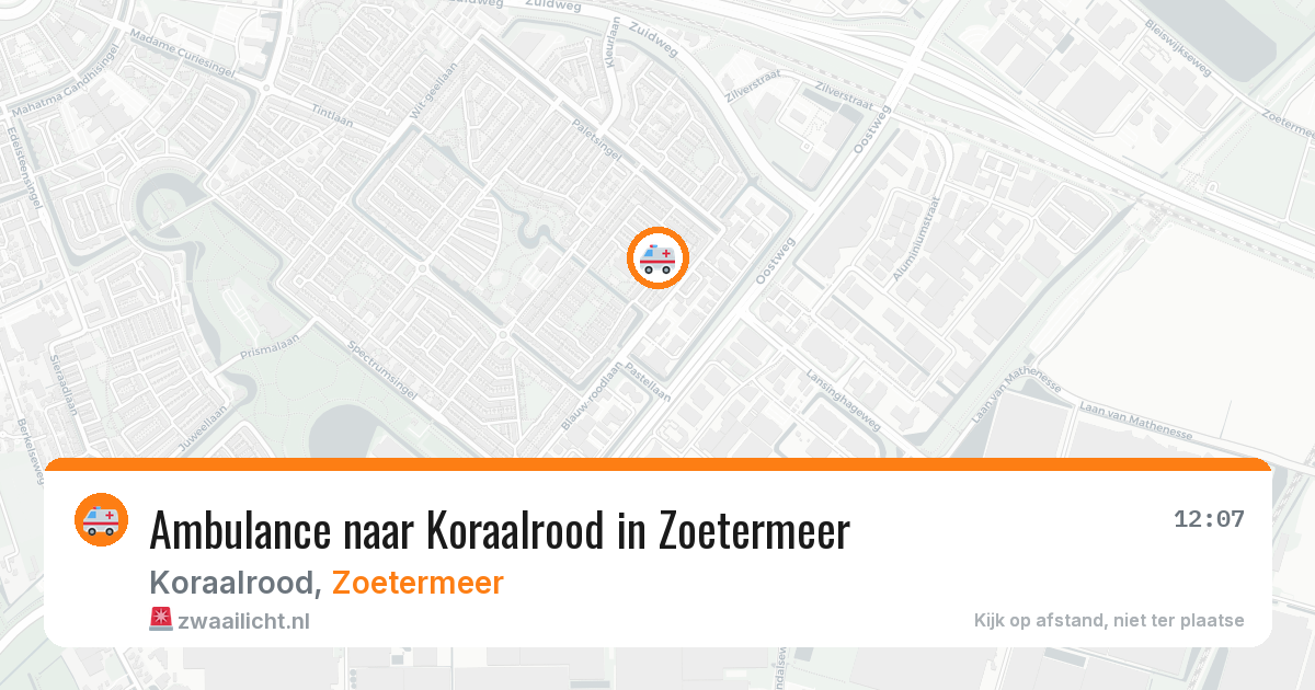 Ambulance naar Koraalrood in Zoetermeer — 18 mei 2026