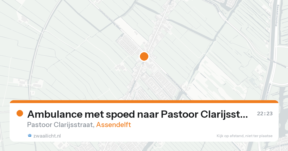 Ambulance met spoed naar Pastoor Clarijsstraat in Assendelft — 20 mei 2026