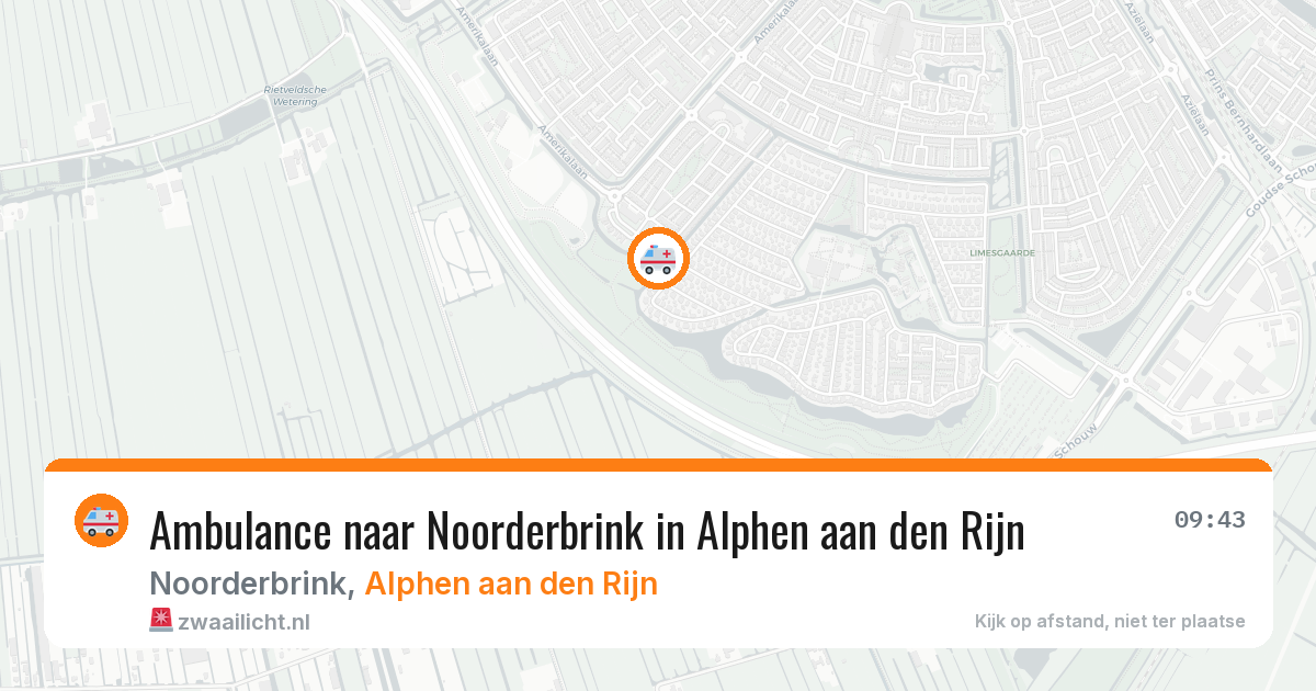 Ambulance naar Noorderbrink in Alphen aan den Rijn — 11 aug 2026