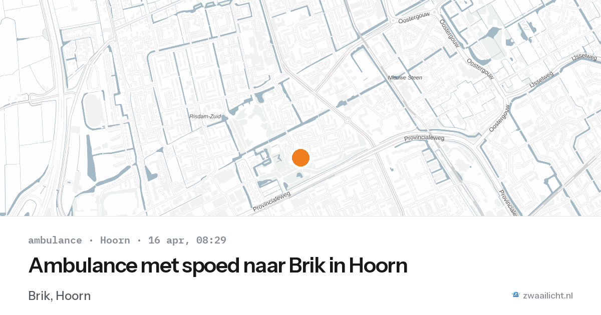 Ambulance met spoed naar Brik in Hoorn — 25 feb 2026