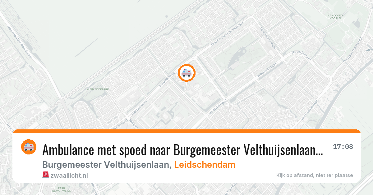 Ambulance met spoed naar Burgemeester Velthuijsenlaan in Leidschendam — 26 apr 2026