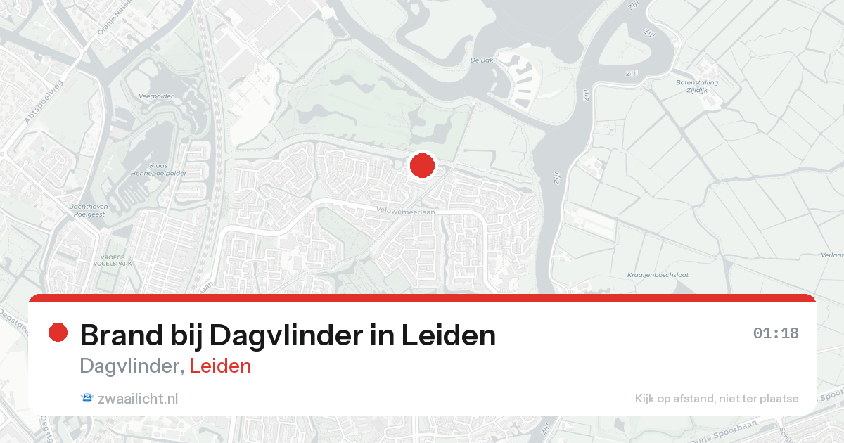 Brand bij Dagvlinder in Leiden — 20 apr 2026
