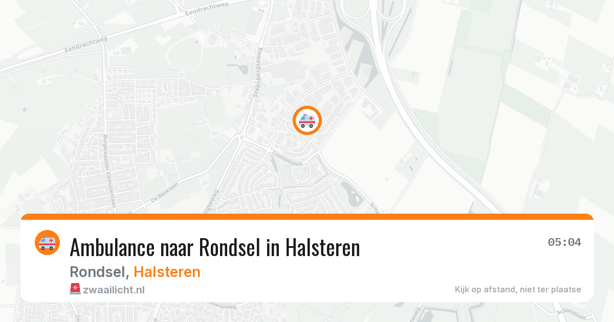 Ambulance naar Rondsel in Halsteren — 5 mei 2026