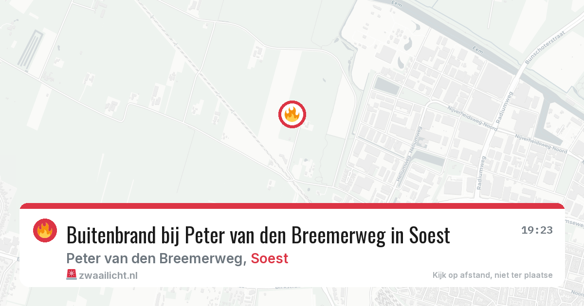 Buitenbrand bij Peter van den Breemerweg in Soest — 8 aug 2026