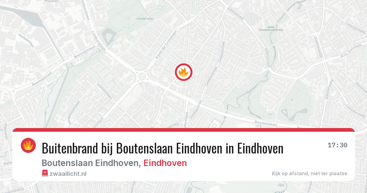 Buitenbrand bij Boutenslaan Eindhoven in Eindhoven — 7 apr 2026