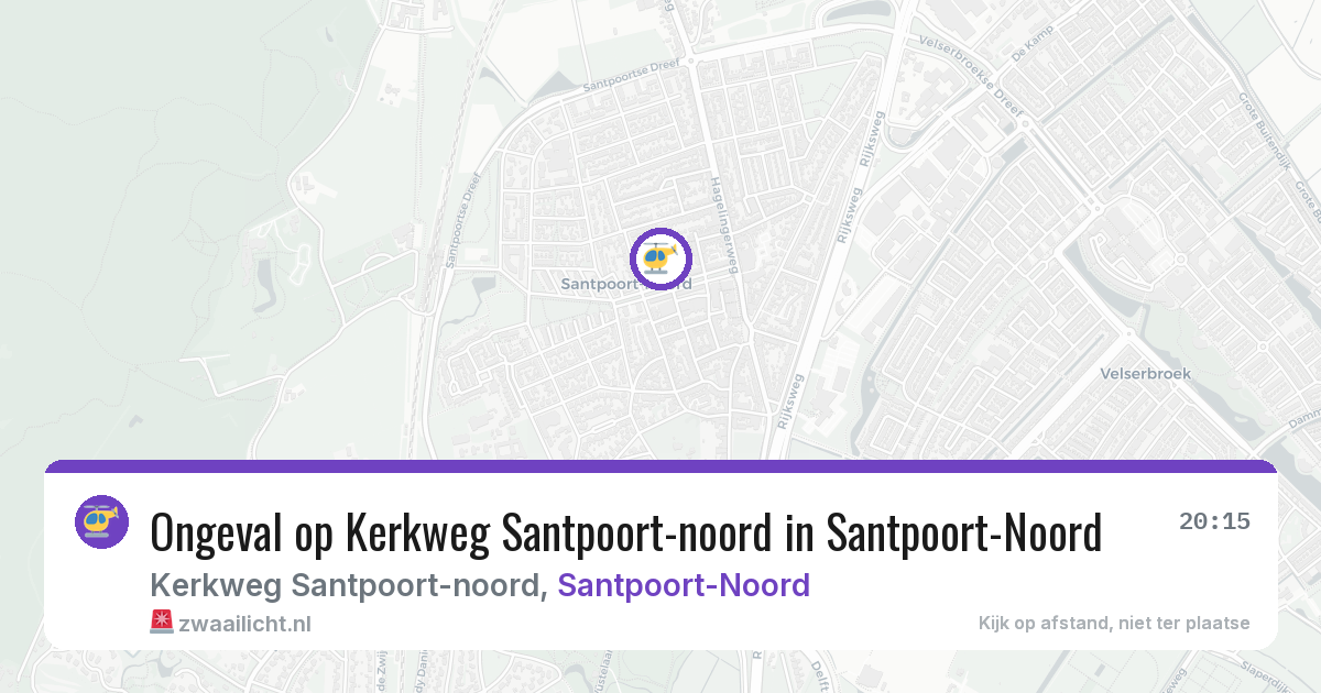 Ongeval op Kerkweg Santpoort-noord in Santpoort-Noord — 20 jun 2026