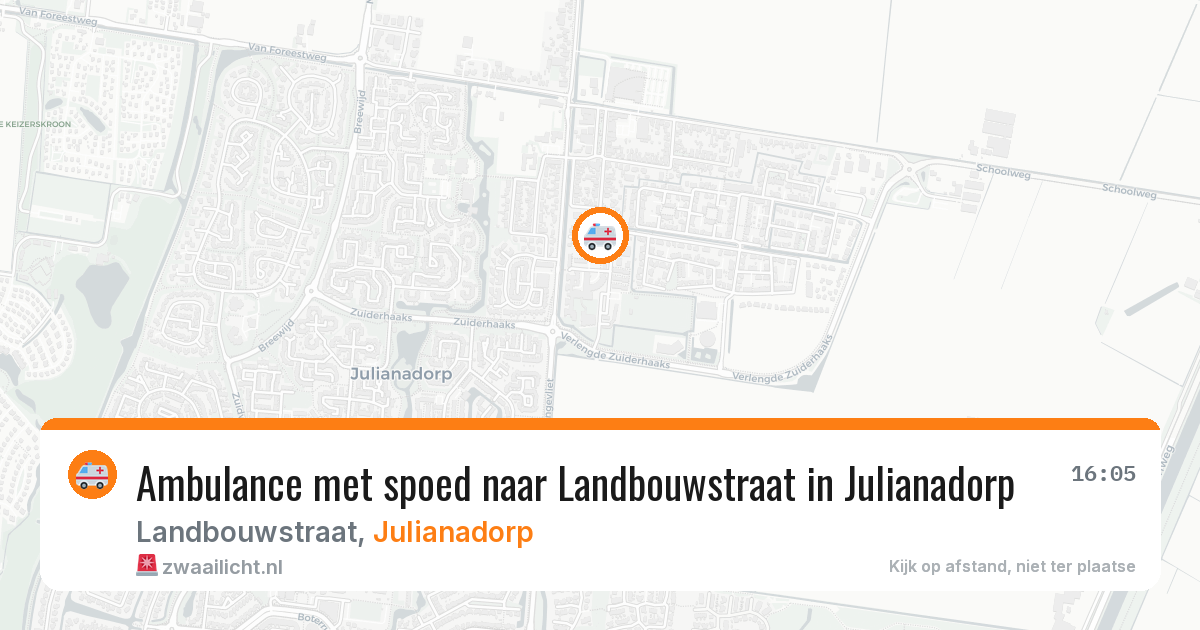Ambulance met spoed naar Landbouwstraat in Julianadorp — 9 feb 2026