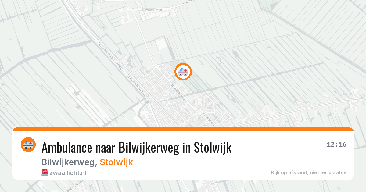 Ambulance naar Bilwijkerweg in Stolwijk — 15 jul 2026