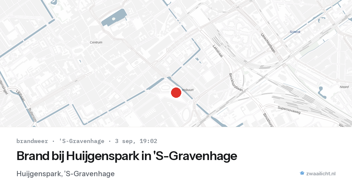 Brand bij Huijgenspark in 'S-Gravenhage — 3 sep 2026