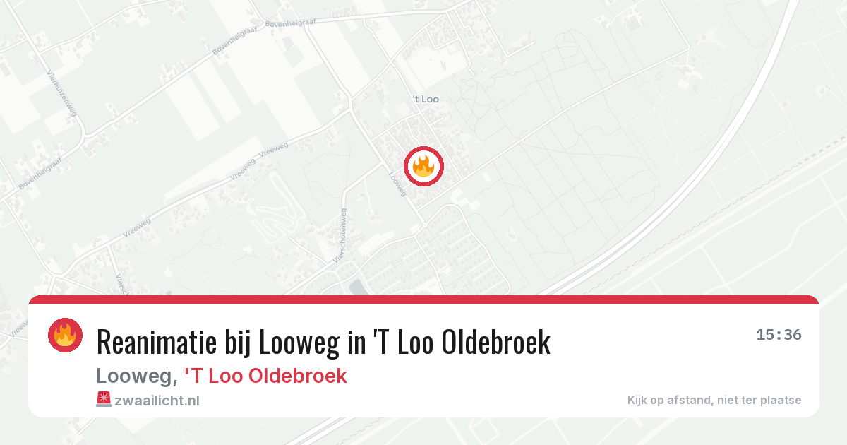 Reanimatie bij Looweg in 'T Loo Oldebroek — 11 mei 2026