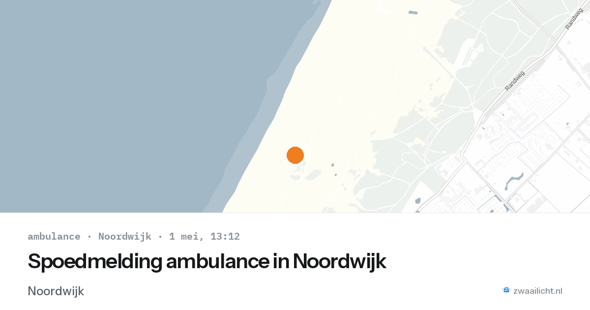 Spoedmelding ambulance in Noordwijk — 1 mei 2026