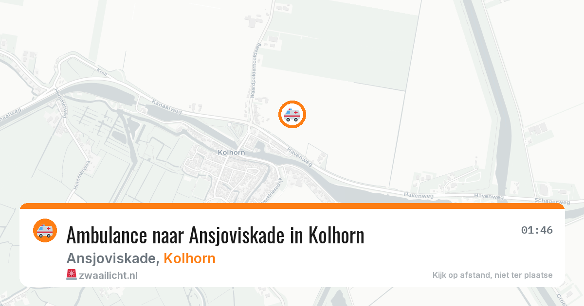 Ambulance naar Ansjoviskade in Kolhorn — 2 mei 2026