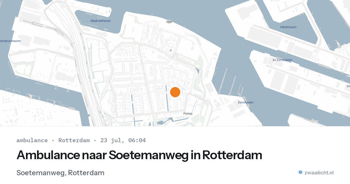 Ambulance naar Soetemanweg in Rotterdam — 23 jul 2026