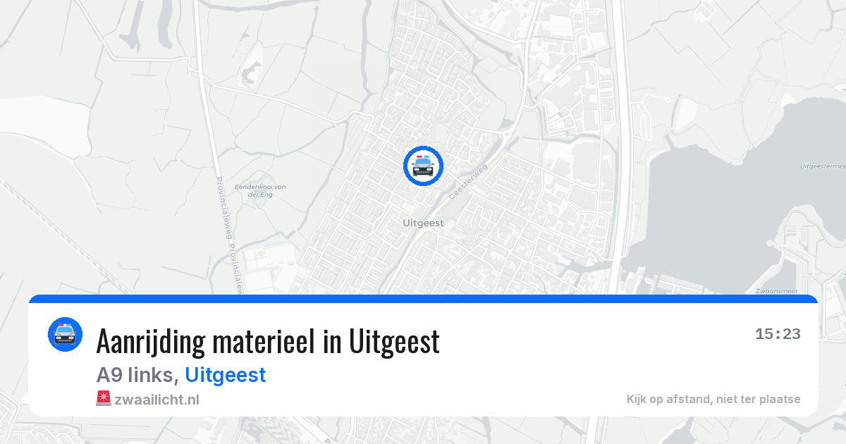 Aanrijding materieel in Uitgeest — 11 jun 2026