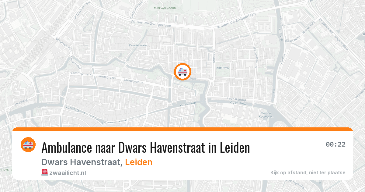 Ambulance naar Dwars Havenstraat in Leiden — 1 jul 2026