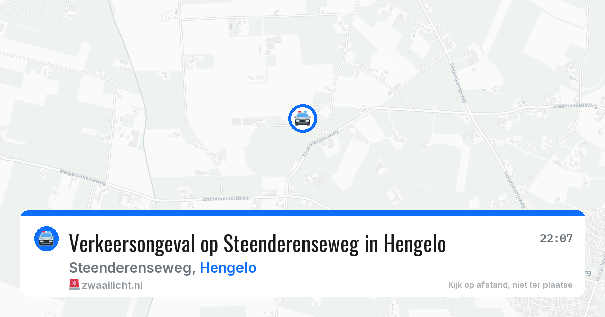 Verkeersongeval op Steenderenseweg in Hengelo — 18 mrt 2026