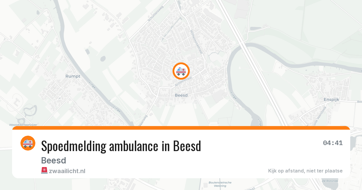 Spoedmelding ambulance in Beesd — 28 jun 2026