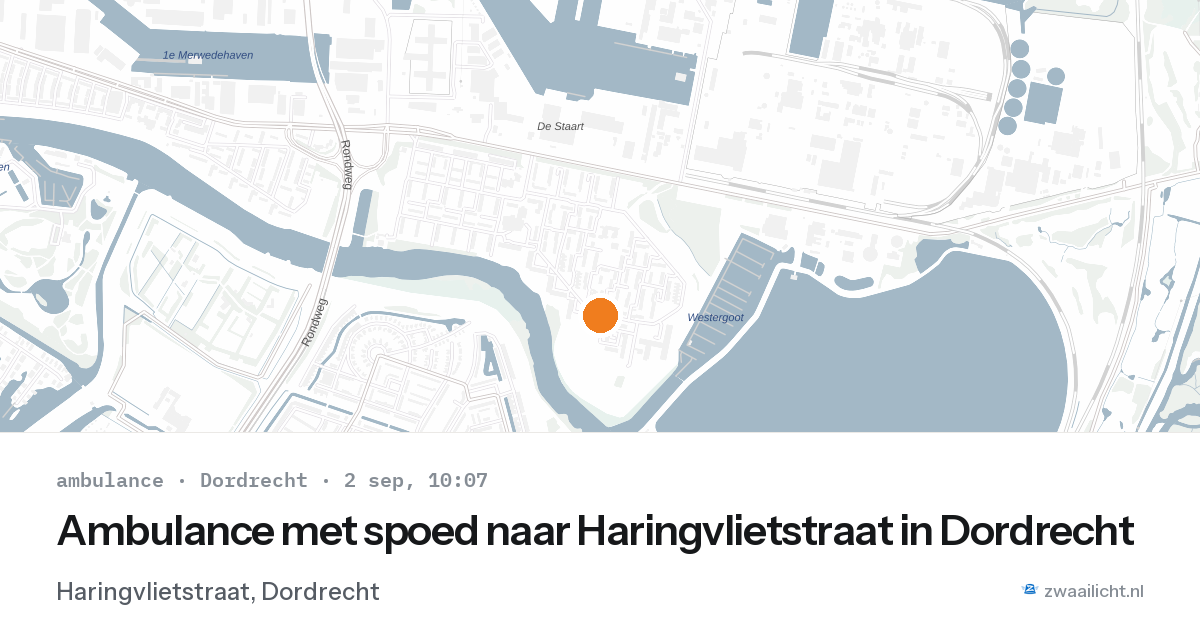 Ambulance met spoed naar Haringvlietstraat in Dordrecht — 2 sep 2026