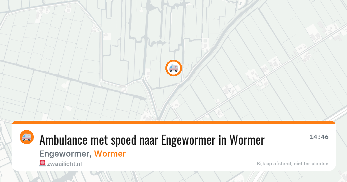 Ambulance met spoed naar Engewormer in Wormer — 2 aug 2026