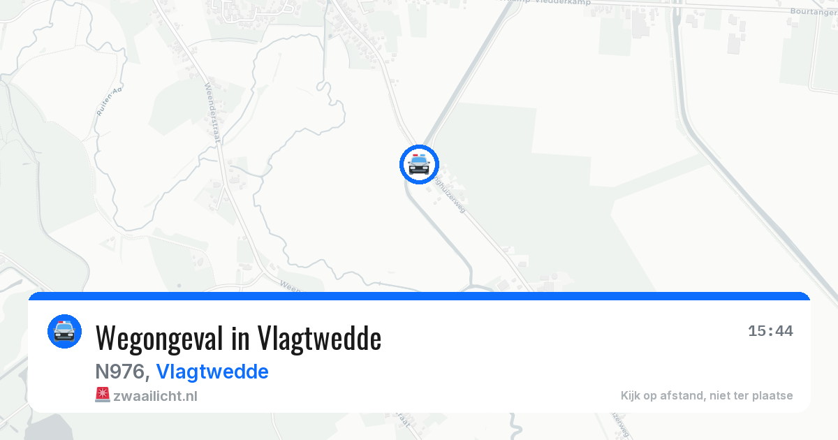 Wegongeval in Vlagtwedde — 13 aug 2026