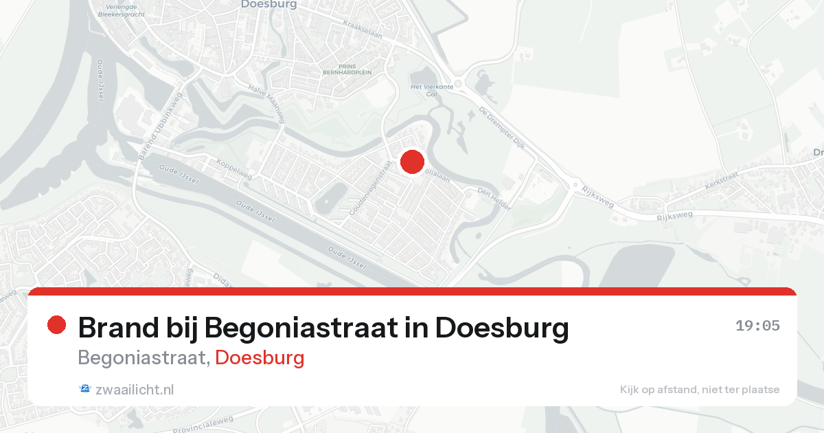 Brand bij Begoniastraat in Doesburg — 10 mei 2026