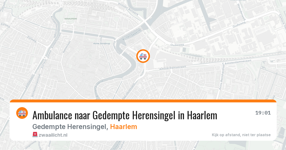 Ambulance naar Gedempte Herensingel in Haarlem — 9 aug 2026