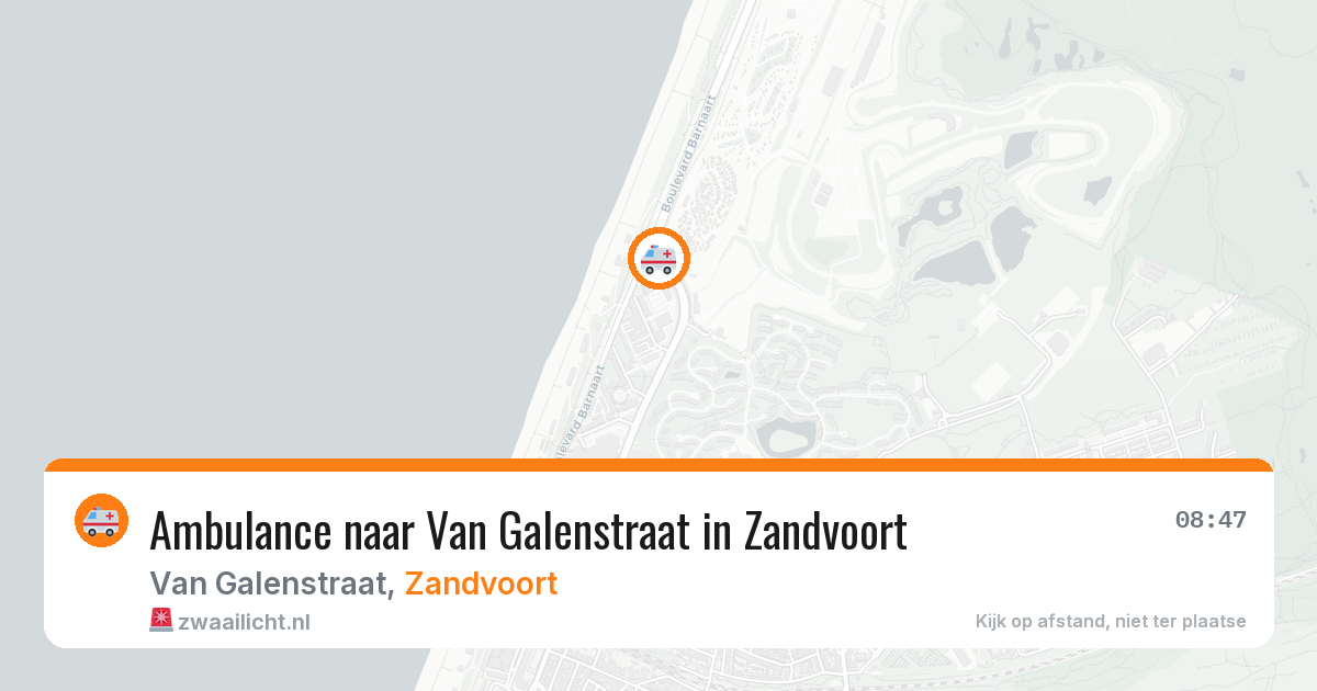 Ambulance naar Van Galenstraat in Zandvoort — 20 jul 2026