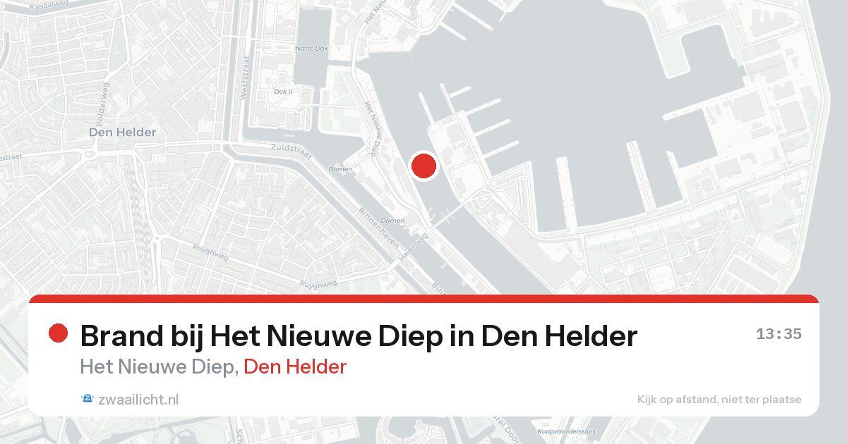 Brand bij Het Nieuwe Diep in Den Helder — 19 aug 2026