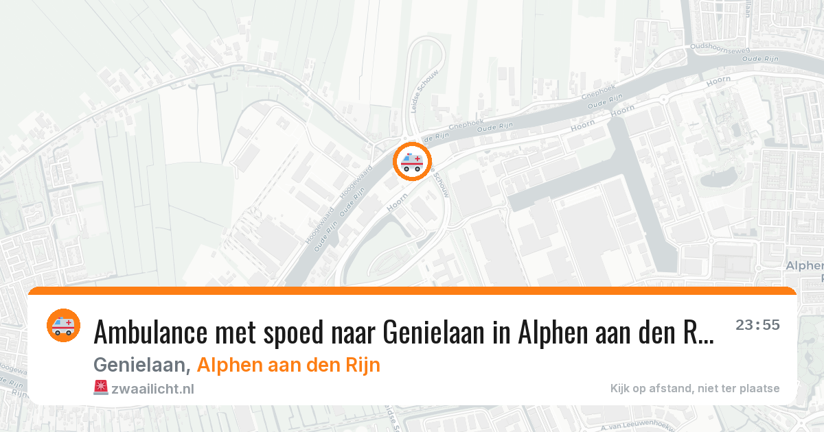 Ambulance met spoed naar Genielaan in Alphen aan den Rijn — 13 mrt 2026