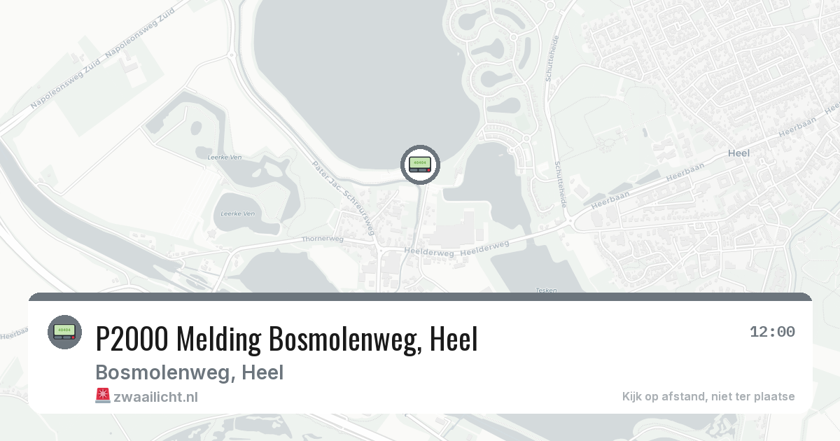P2000 Melding Bosmolenweg, Heel — 7 jun 2026