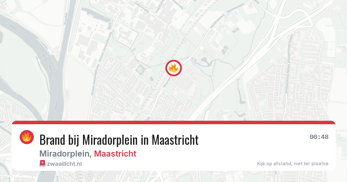 Brand bij Miradorplein in Maastricht — 23 apr 2026