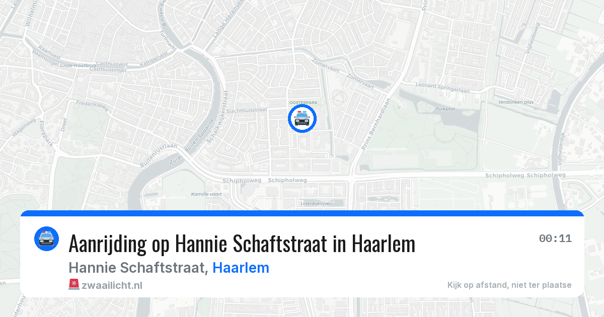 Aanrijding op Hannie Schaftstraat in Haarlem — 10 jul 2026