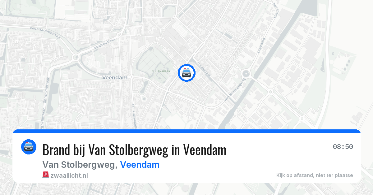 Brand bij Van Stolbergweg in Veendam — 4 jun 2026