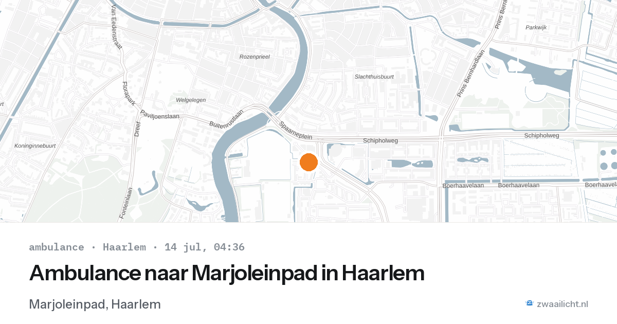 Ambulance naar Marjoleinpad in Haarlem — 14 jul 2026