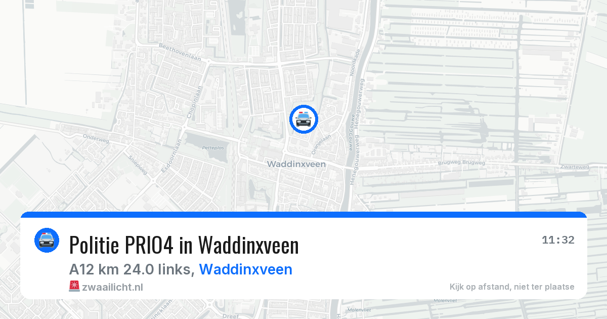 Politie PRIO4 in Waddinxveen — 7 apr 2026 | 🚨 Zwaailicht.nl