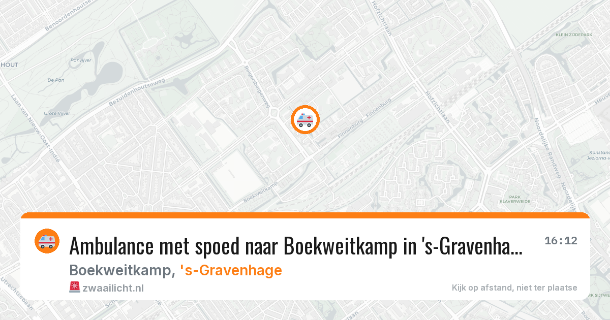 Ambulance met spoed naar Boekweitkamp in 's-Gravenhage — 15 jul 2026