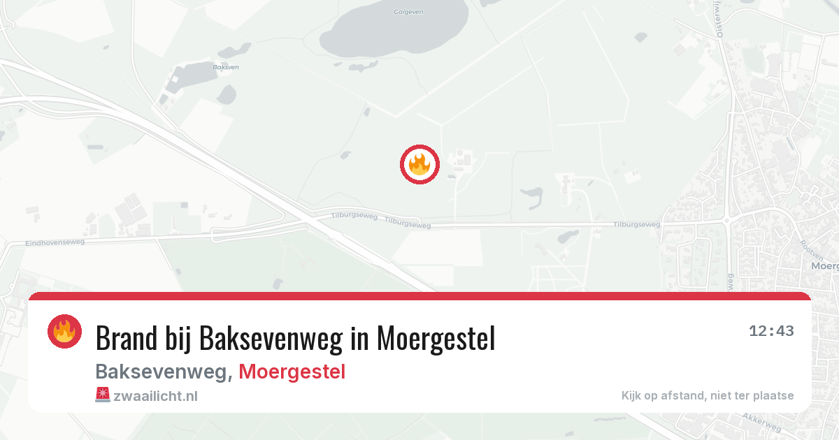 Brand bij Baksevenweg in Moergestel — 24 jun 2026
