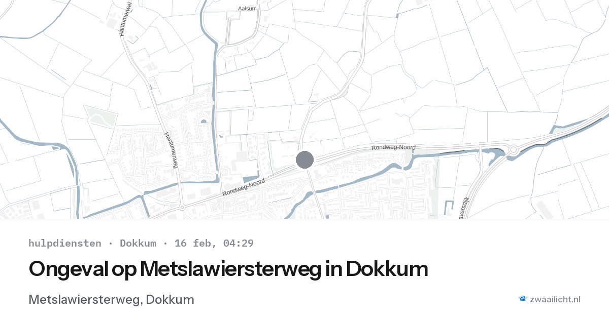Ongeval op Metslawiersterweg in Dokkum — 16 feb 2026