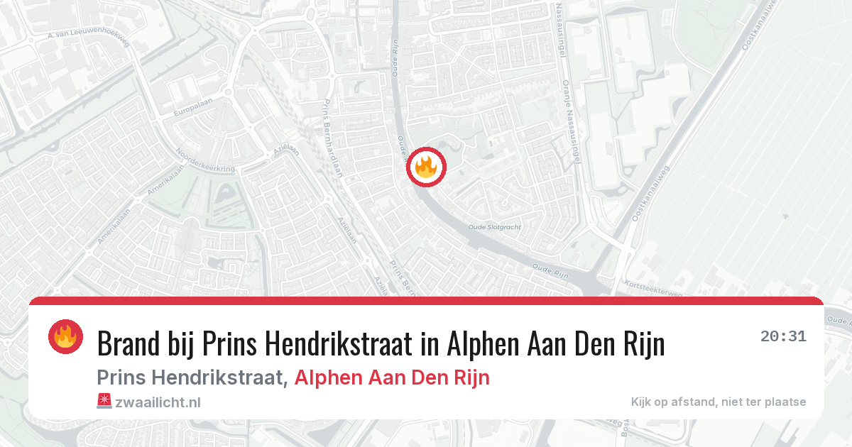 Brand bij Prins Hendrikstraat in Alphen Aan Den Rijn — 29 jun 2026